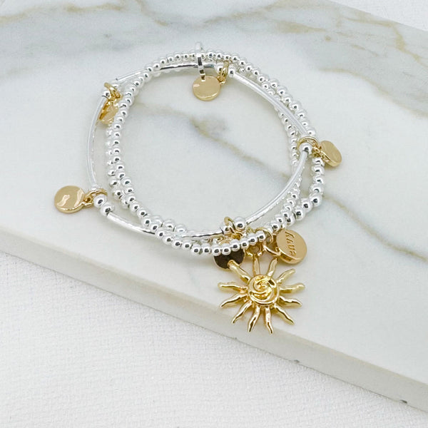 ENVY TRIPLE STRAND SUNBURST BRACELET