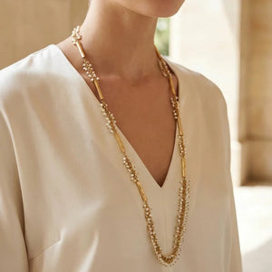 ENVY PEARL BEAD CLUSTER NECKLACE