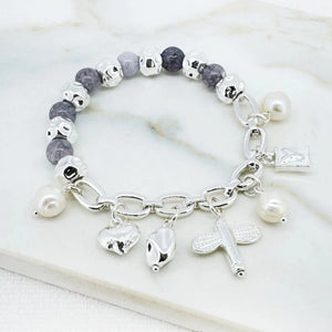 ENVY MARBLE DRAGONFLY BRACELET SILVER