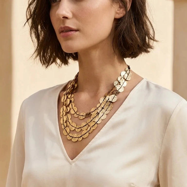 ENVY HAMMERED GOLD COIN NECKLACE