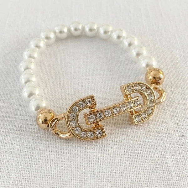 ENVY SPARKLE SNAFFLEBIT BRACELET PEARL