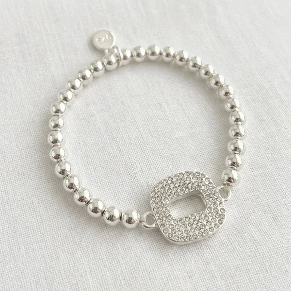 ENVY SPARKLE SQUARE SILVER BRACELET
