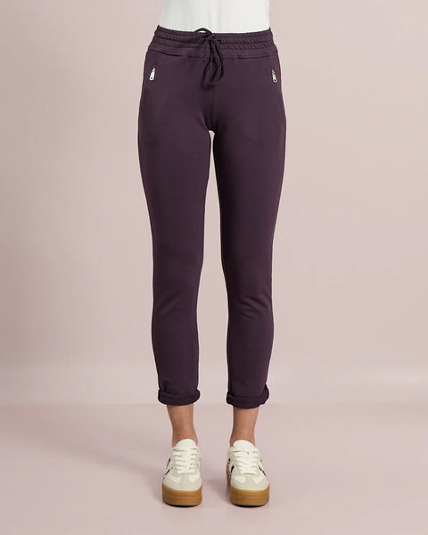 D.E.C.K ZIP JOGGER PANTS MULBERRY