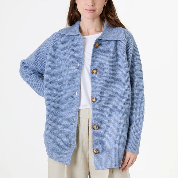 DREAMS FISHERMAN KNITTED JACKET DENIM