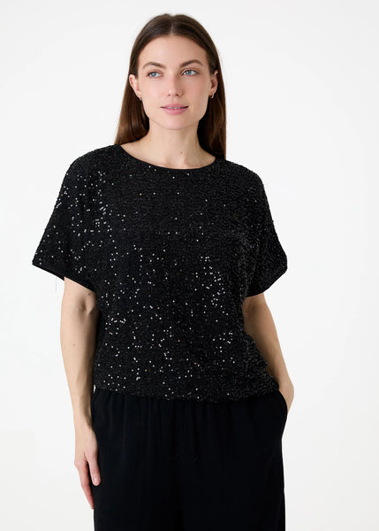 DREAMS SEQUIN JERSEY TOP