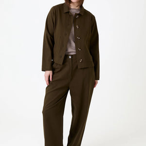 DREAMS BOXY COTTON TWILL JACKET KHAKI