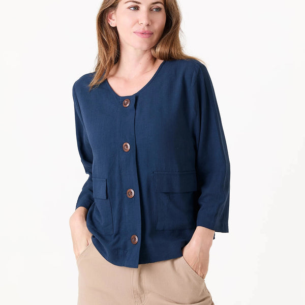 DREAMS BUTTON FRONT BOXY JACKET