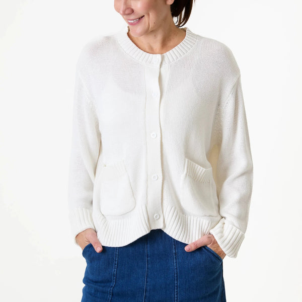 DREAMS COTTON MIX POCKET CARDIGAN