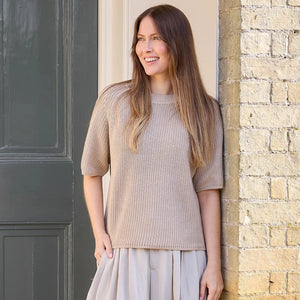 DREAMS COTTON SHORT SLEEVE JUMPER STONE