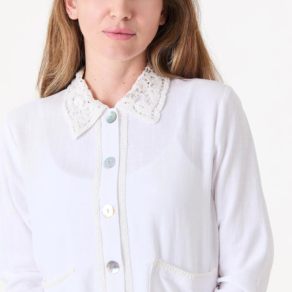 DREAMS CROCHET COLLAR BOXY JACKET