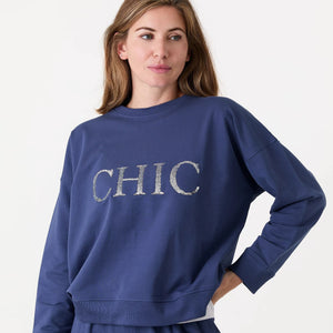DREAMS CHIC SWEATSHIRT IN DENIM