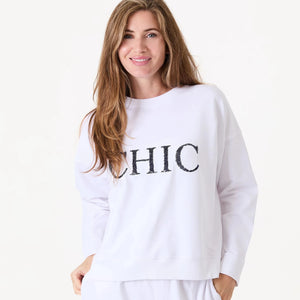 DREAMS CHIC SWEATSHIRT IN WHITE