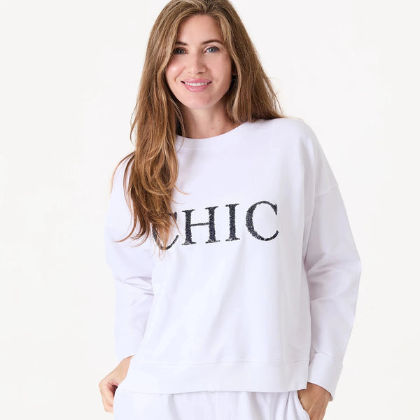DREAMS CHIC SWEATSHIRT IN WHITE