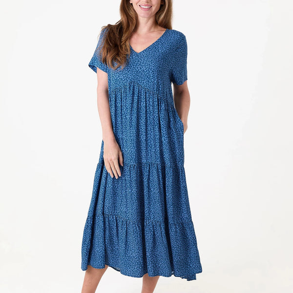 DREAMS MINI LEOPARD DRESS IN DENIM
