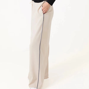 DREAMS PIPING STRIPE WIDE LEG TROUSER