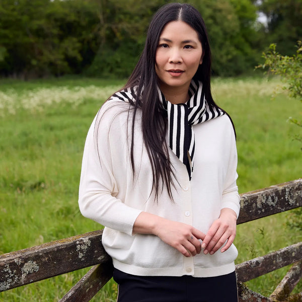 DREAMS STRIPE KNITTED SCARF