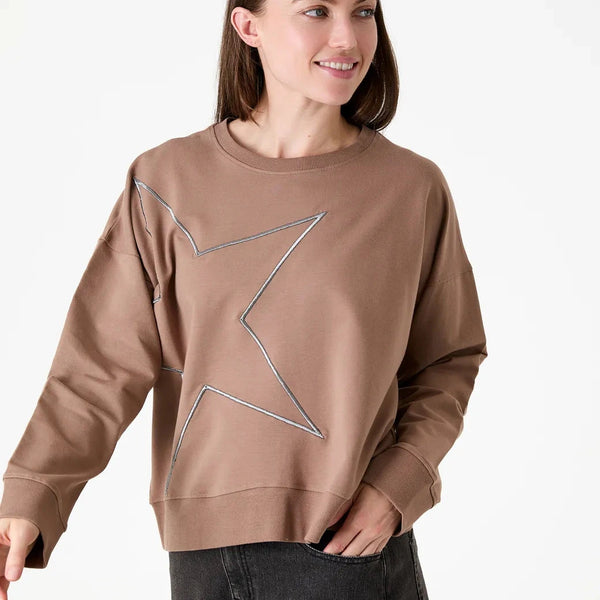 DREAMS SILVER STAR SWEATSHIRT MINK