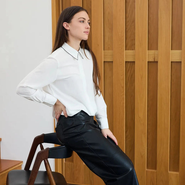 DREAMS SCALLOP EDGE COLLAR SHIRT