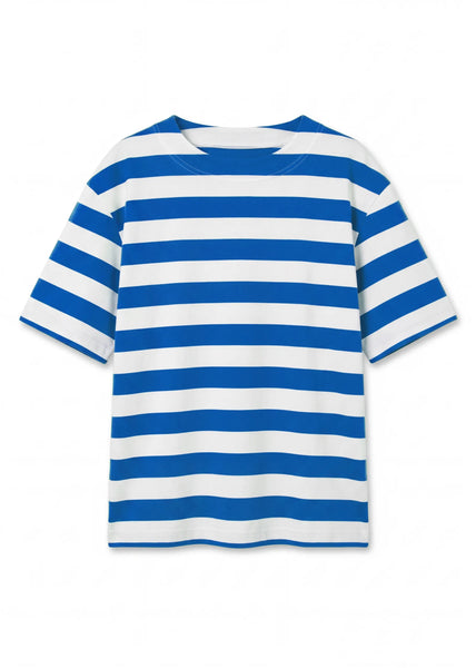 DREAMS COTTON STRIPE T-SHIRT ROYAL