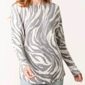 ZEBRA STRETCH JUMPER SILVER GREY