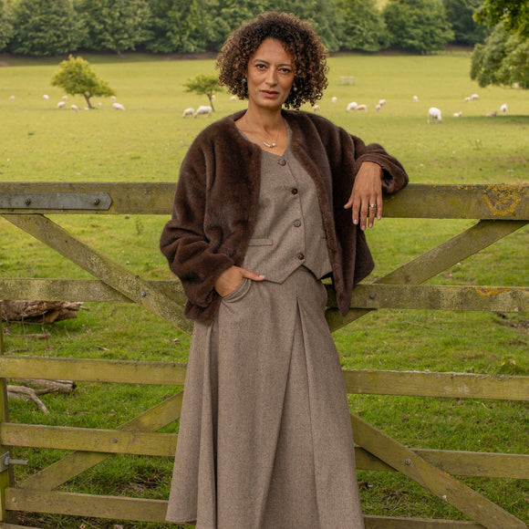 CHALK DELILAH COAT IN CAPPUCINO
