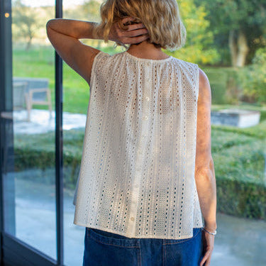CHALK TILLY TOP IN CREAM