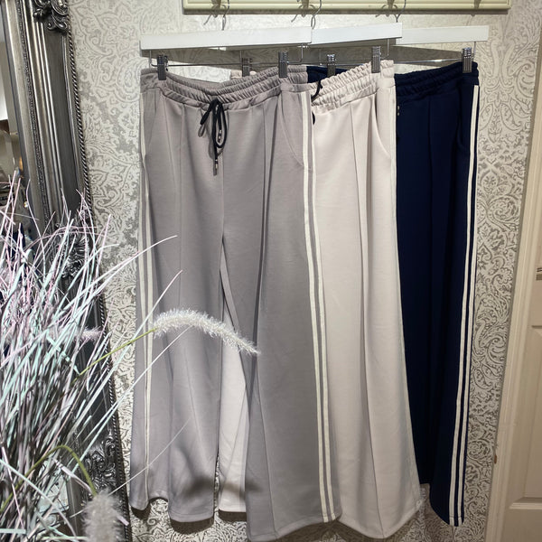 MEL STRIPE WIDE LEG TROUSER