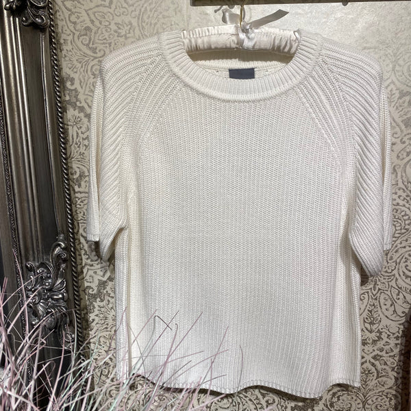 DREAMS COTTON SHORT SLEEVE JUMPER WHITE