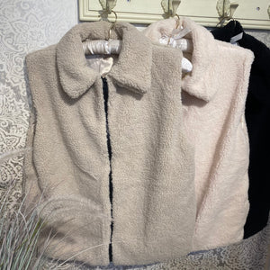 TEDDY BOUCLE ZIP UP GILET