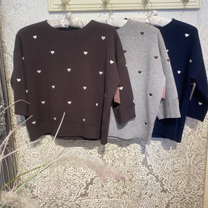 SWEETHEART EMBROIDERY KNIT