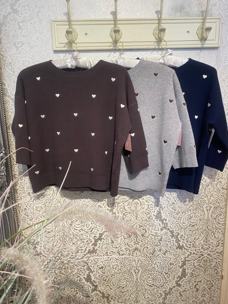 SWEETHEART EMBROIDERY KNIT