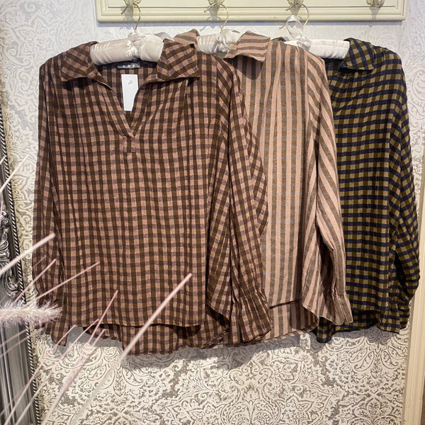 BRUSHED COTTON CHECKED SHIRT