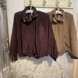 VELVET DRAPE TAILORED JACKET