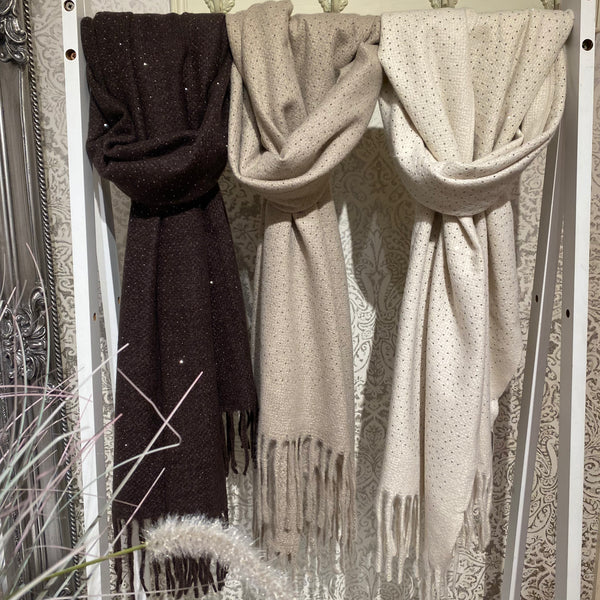 COTTON & CASHMERE SPARKLE SCARF