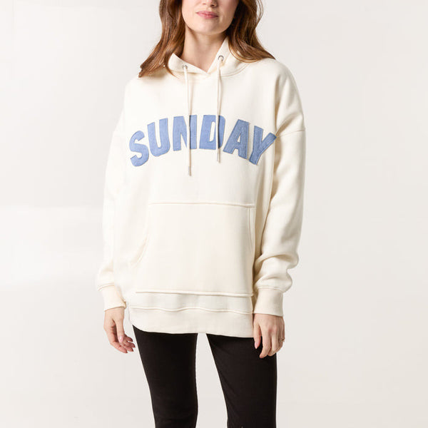 SUNDAY COTTON HOODIE IN CREAM