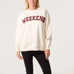 WEEKEND COTTON SWEATSHIRT IN CREAM