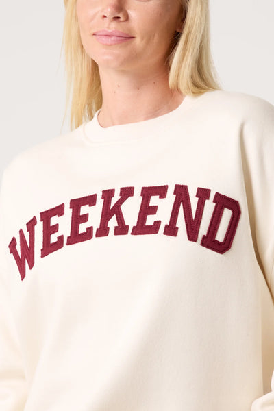 WEEKEND COTTON SWEATSHIRT IN CREAM