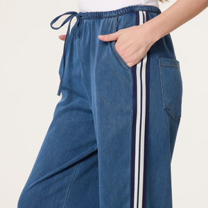 SIDE STRIPE DENIM JEANS DENIM