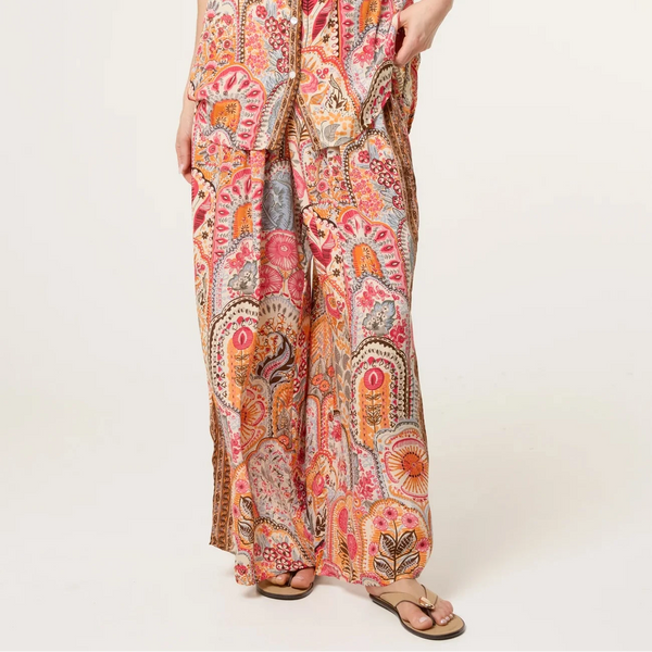 MARRAKESH PRINT WIDE LEG TROUSERS