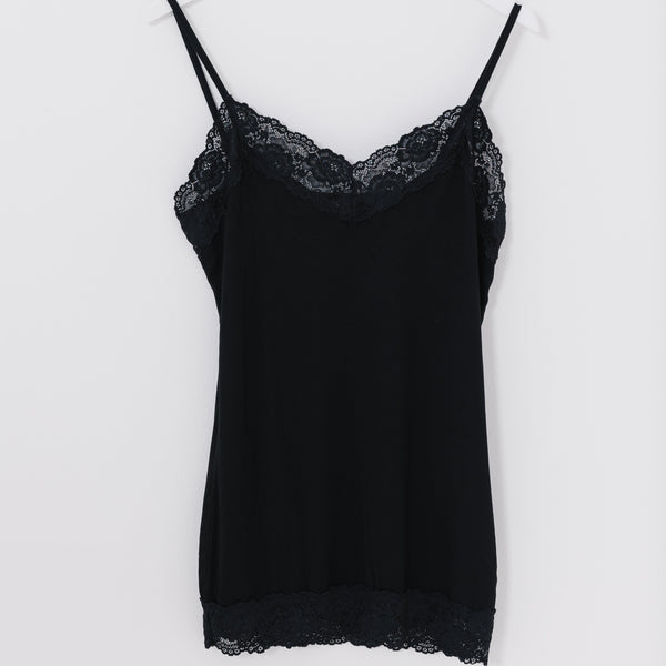 APFB LING LING LACE VEST IN BLACK