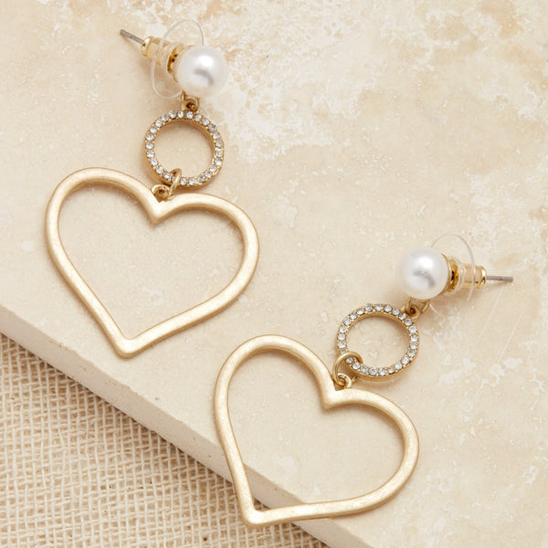 ENVY OPEN GOLD HEART EARRINGS