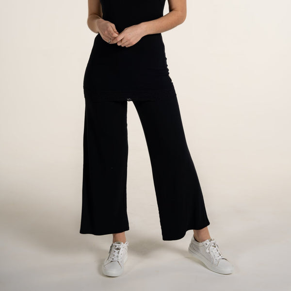 APFB PALLY PALAZZO TROUSERS IN BLACK