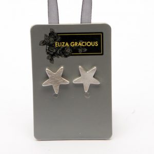 ETCHED STAR STUD EARRINGS