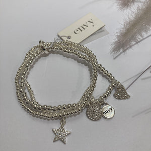 ENVY TRIPLE SPARKLE CHARM BRACELET