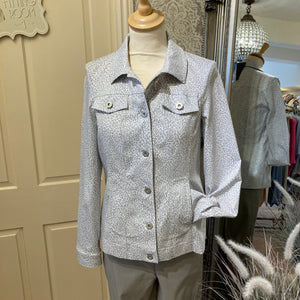 ROBELL LEOPARD PRINT HAPPY JACKET GREY 99