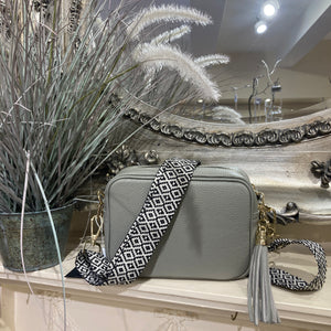 ELIE BEAUMONT SAGE CROSSBODY WITH KNITTED DIAMOND STRAP